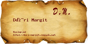 Dóri Margit névjegykártya